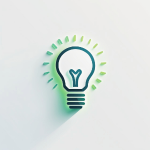 Light bulb icon with a glowing green aura, symbolizing brand development